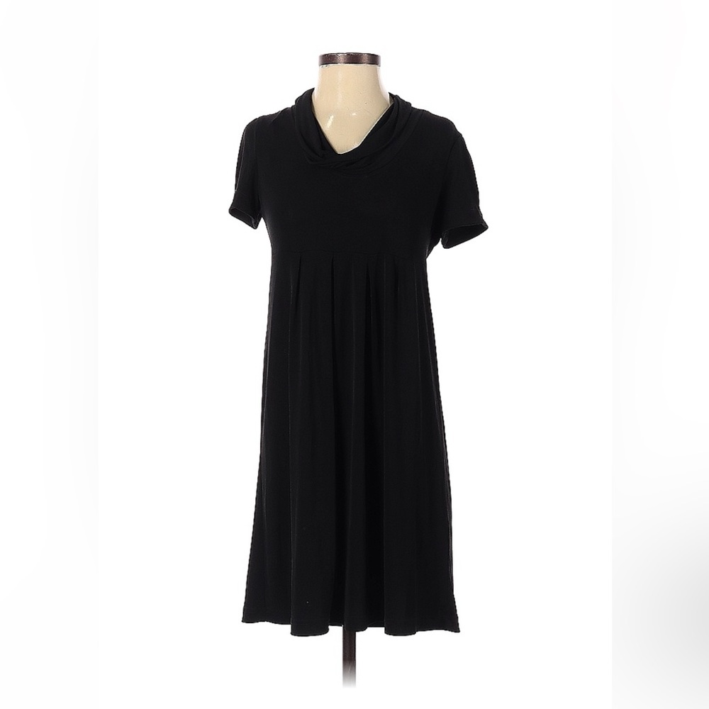 DressBarn cowl neck stretchy black dress